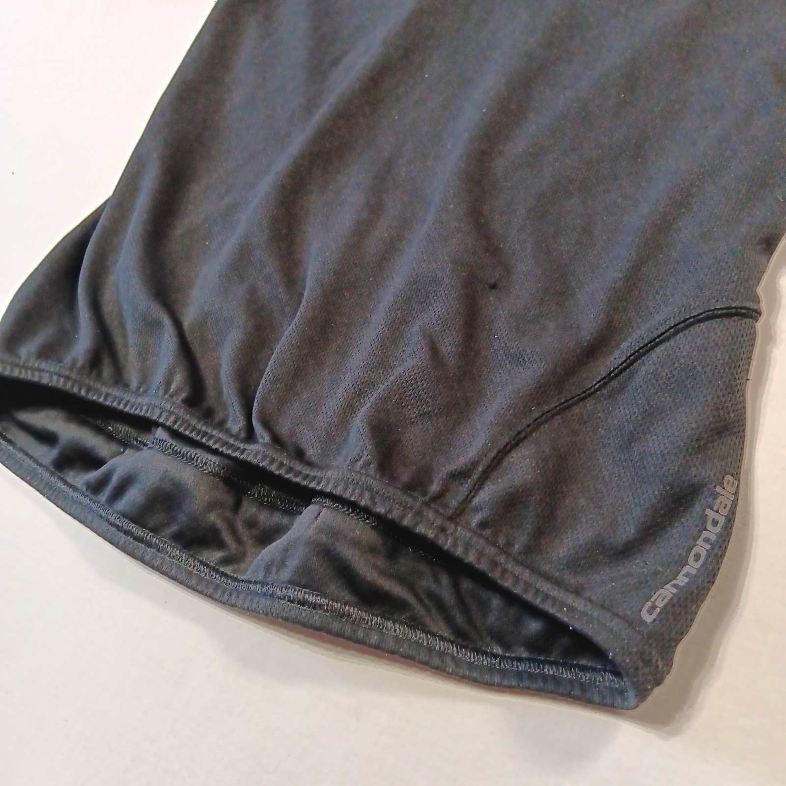 Cannondale Shirt Mens Medium Black Polyester Quarter Zip Short Sleeve Cycling
