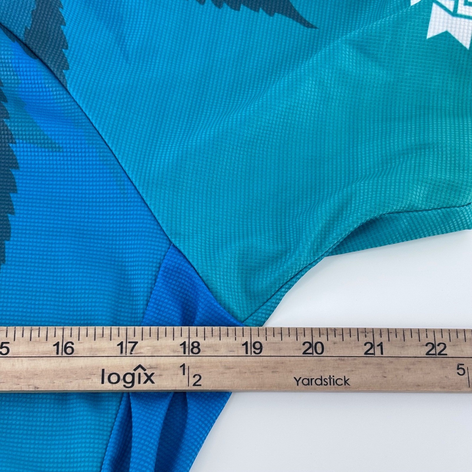 State Bicycle Co Cycling Jersey Mens L Blue Green Essor Leaf Graphic Bike Shirt