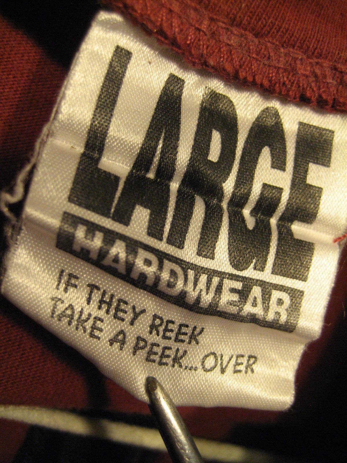 VINTAGE 90s LARGE HARDWARE CYCLING JERSEY SHIRT SIZE XXL COTTON USA RUST COLOR