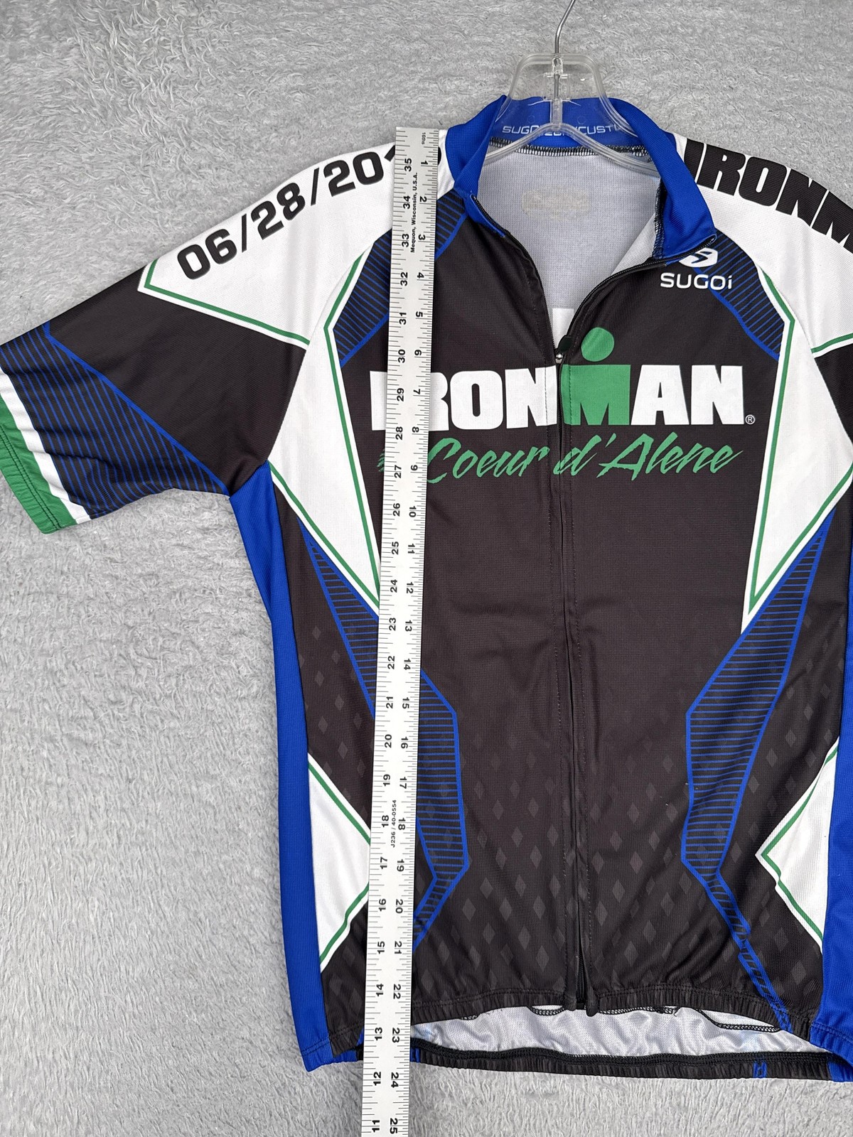 Sugoi Ironman Coeur D’Alene Cycling Jersey Mens Small 2015 Full Zip Race Bike
