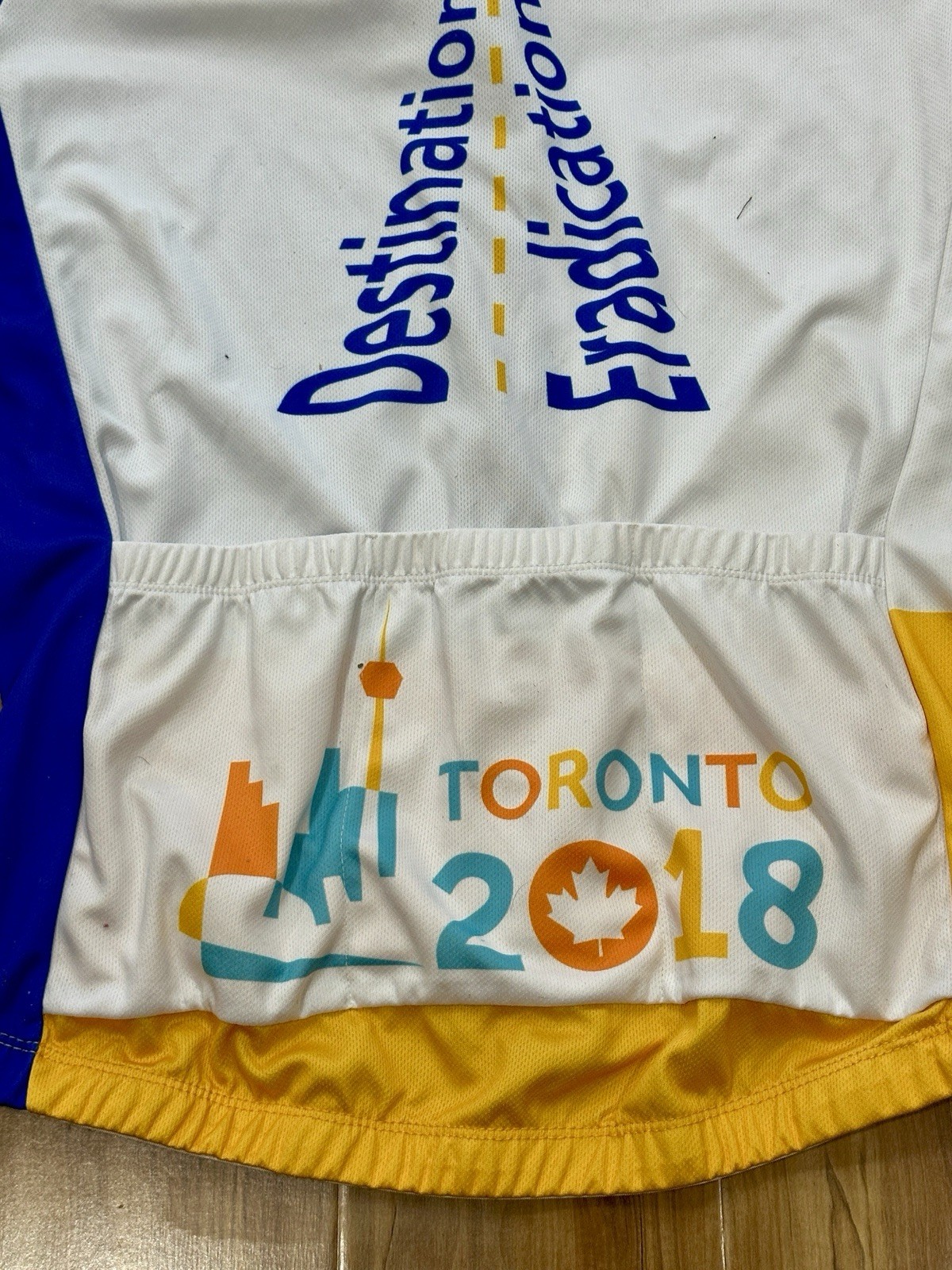 Rotary International Cycling Jersey End Polio 2018 Toronto Full Zipper XSMALL