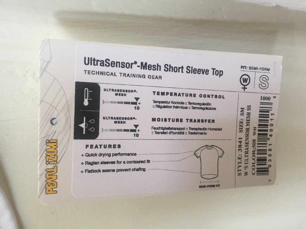 New Women’s Pearl Izumi Ultrasensor Mesh Short Sleeve Top • Size Small • White