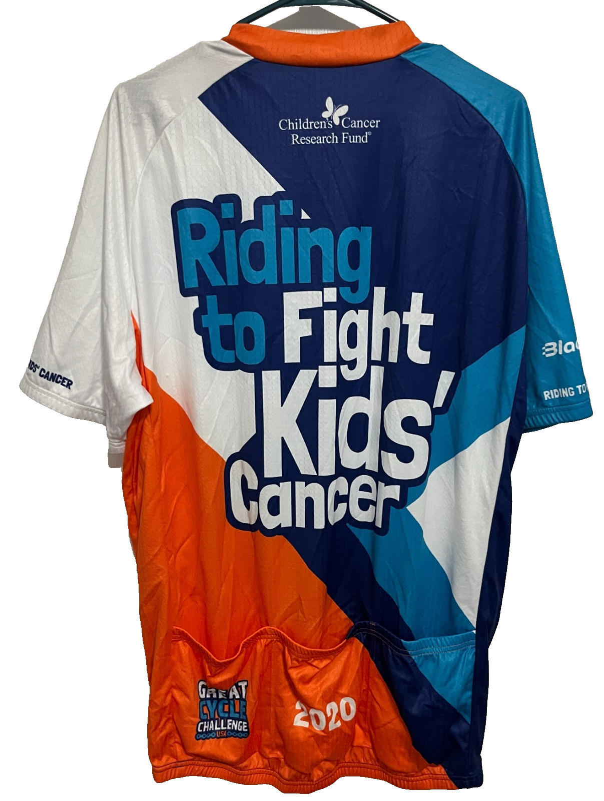 GREAT CYCLE Challenge 2020 Men Children’s Cancer Full Zip Cycling Jersey 5XL