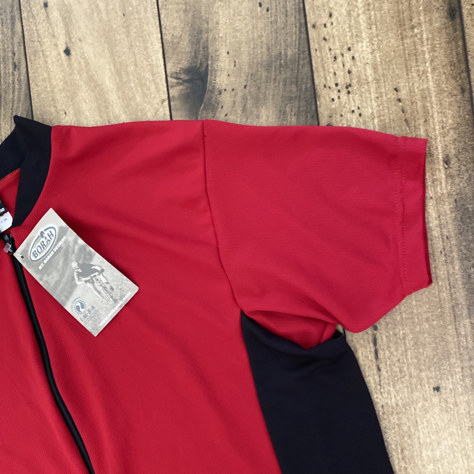 Borah Teamwear Men’s Pro Cycling Jersey, ￼Sz.Large Black And Red ￼