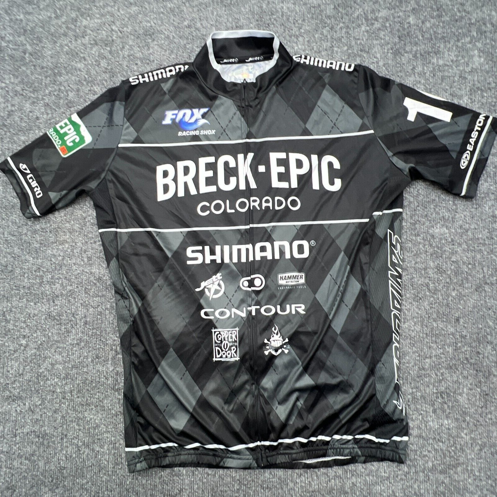 BRECK-EPIC Colorado 2010 Cycling Bike Jersey Womens XL S/S Fox Shimano Jett