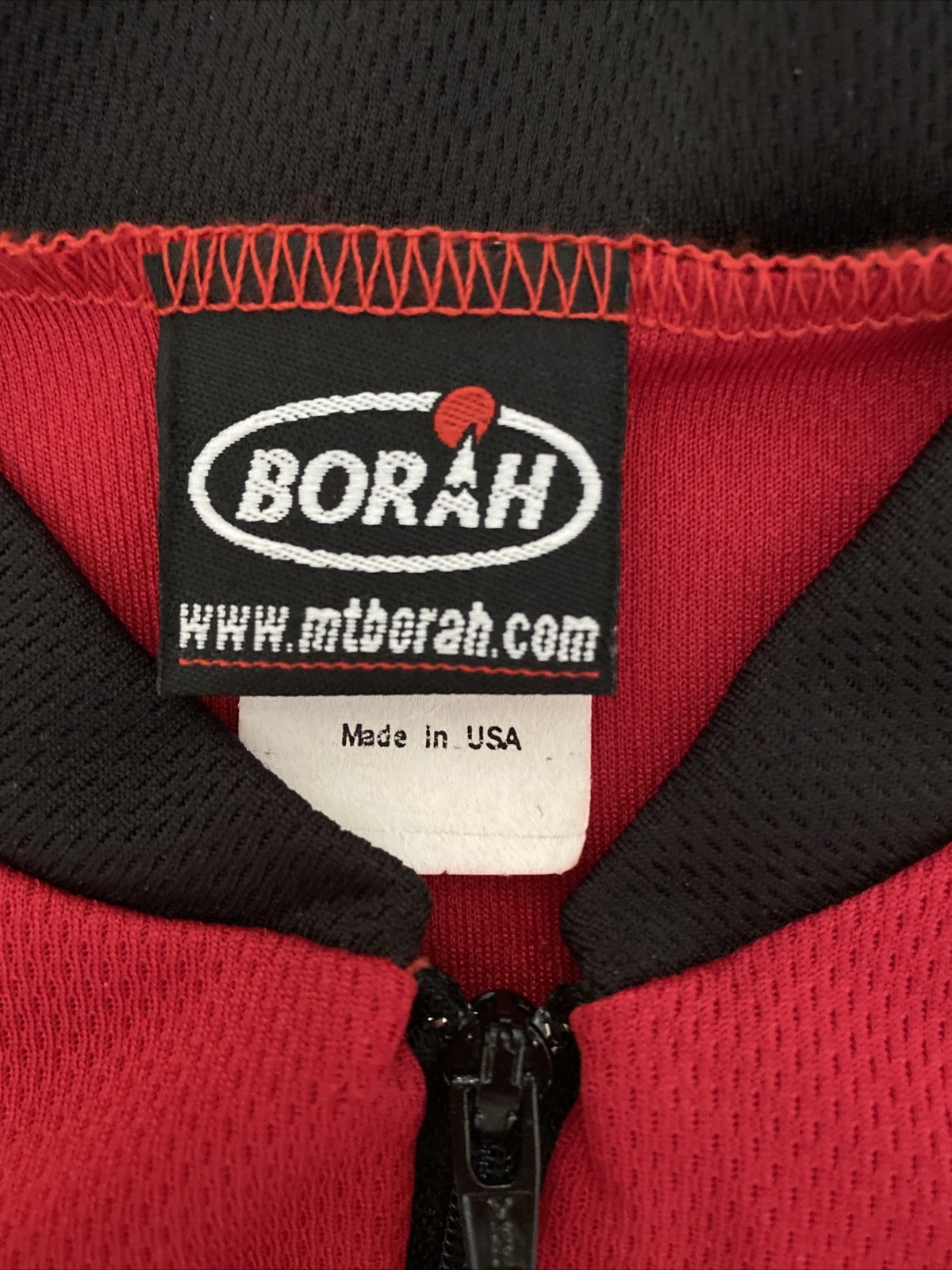Borah Teamwear Men’s Pro Cycling Jersey, ￼Sz.Large Black And Red ￼