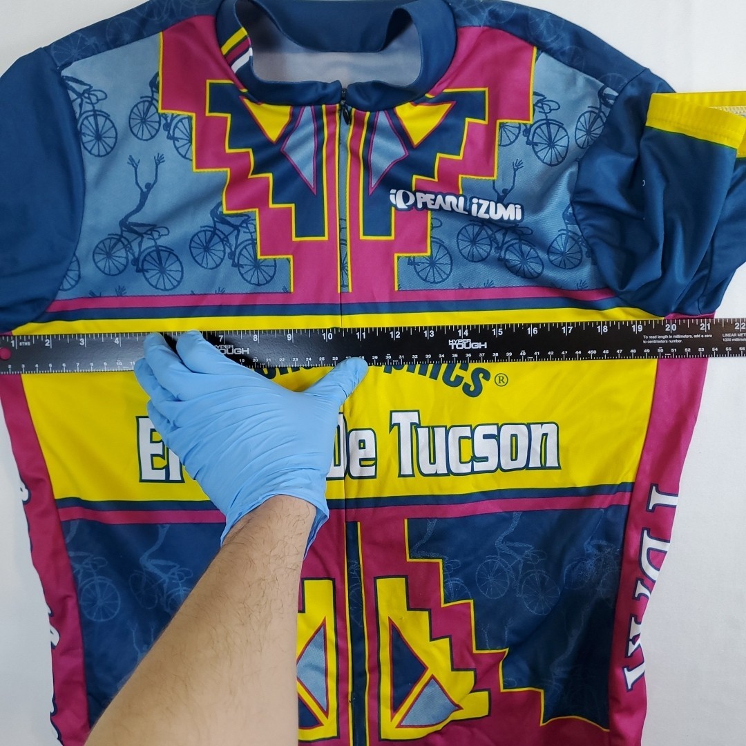 Vintage 90s Y2K Pearl Izumi El Tour De Tucson Cycling Jersey XL USA 3/4 Zip Top