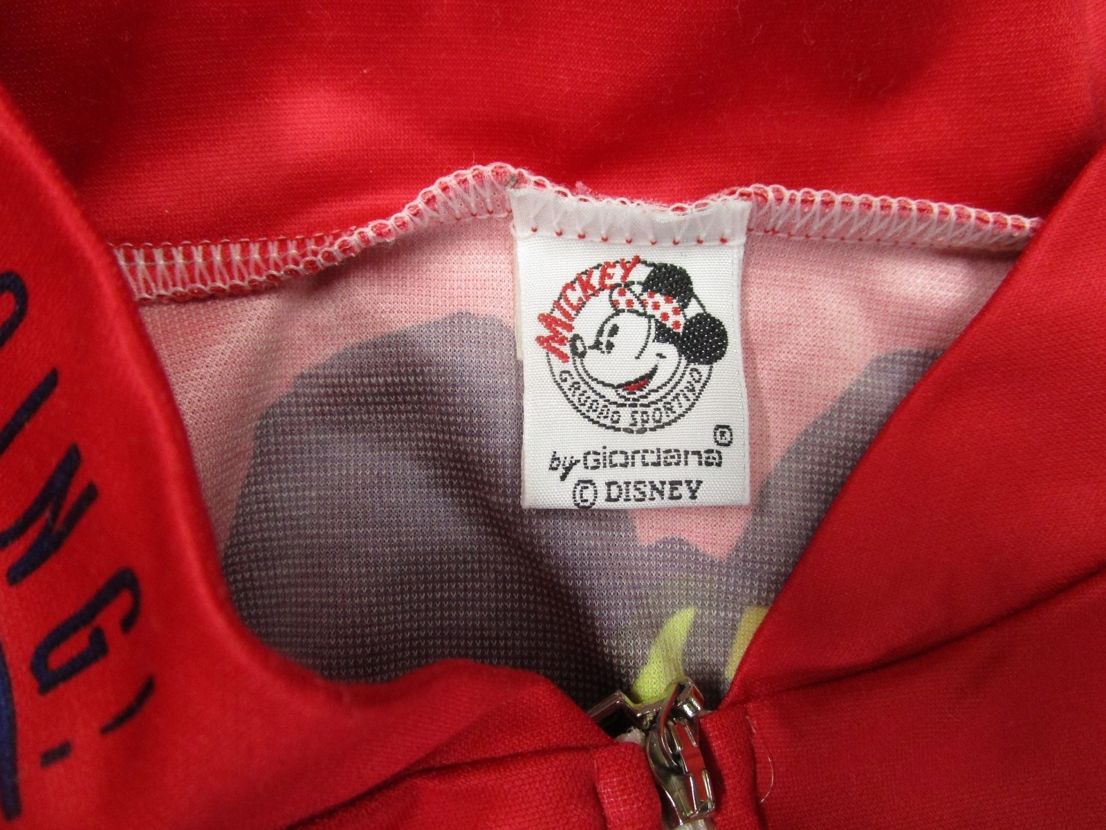 Giordana Cycling Jersey Men Medium Red Blue Disney Quarter Zip Racing Pockets