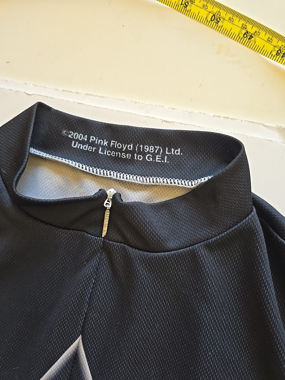 Vintage Pink Floyd Primal Racing Jersey 3/4 Zip Size L Back Storage Pockets