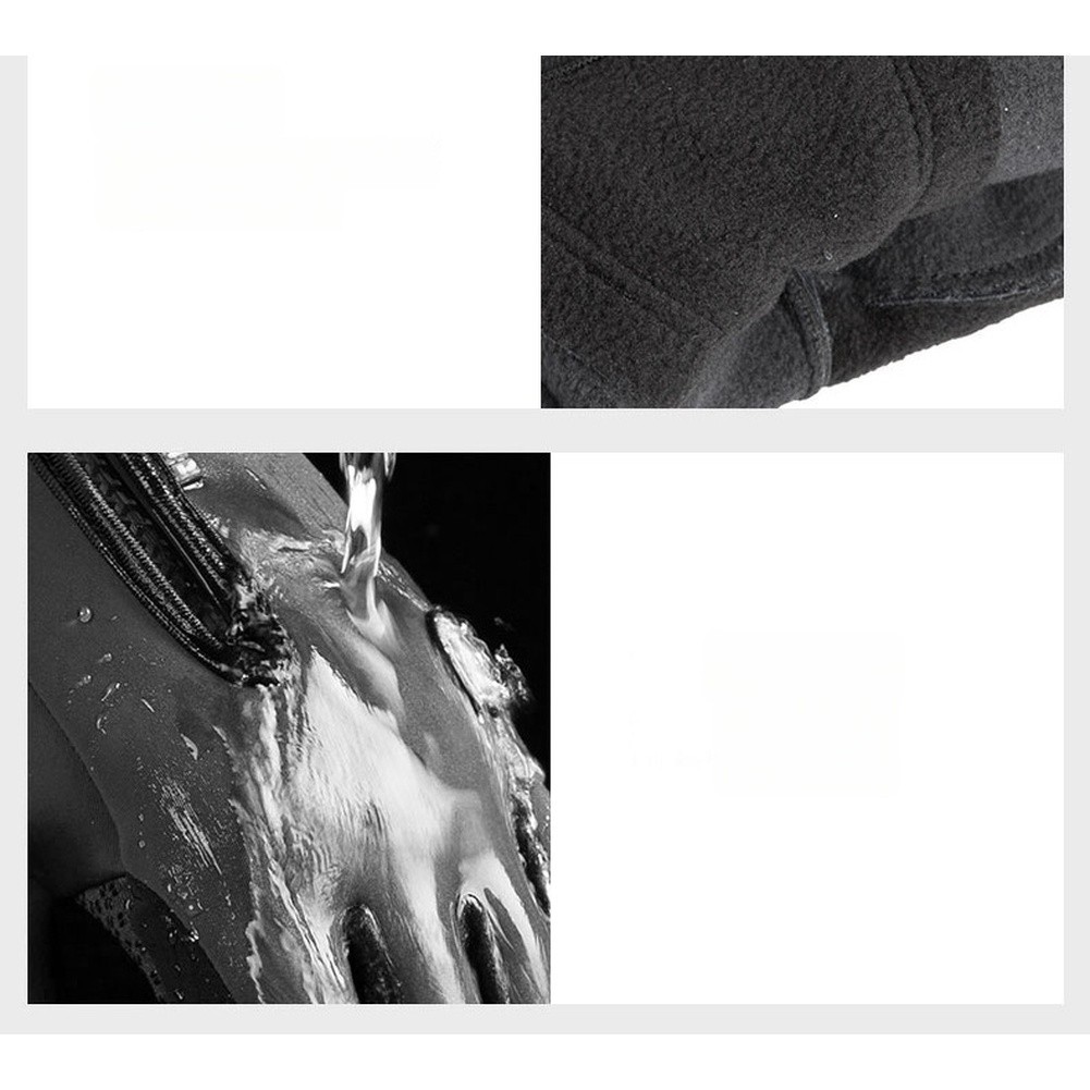 Screen Compatible Winter Cycling Gloves with Fleece Lining Waterproof Windproof