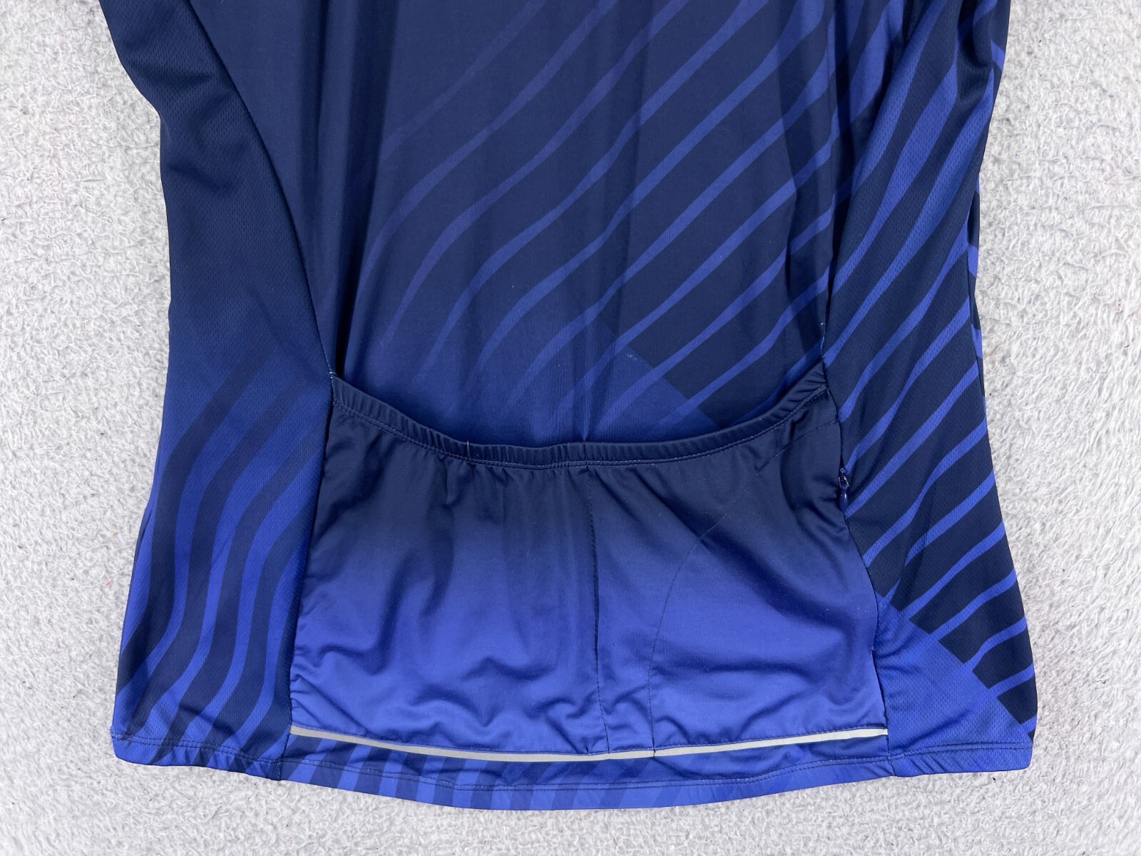 Trayl Cycling Jersey Womens Medium Blue 1/4 Zip Pullover Pockets Polyester