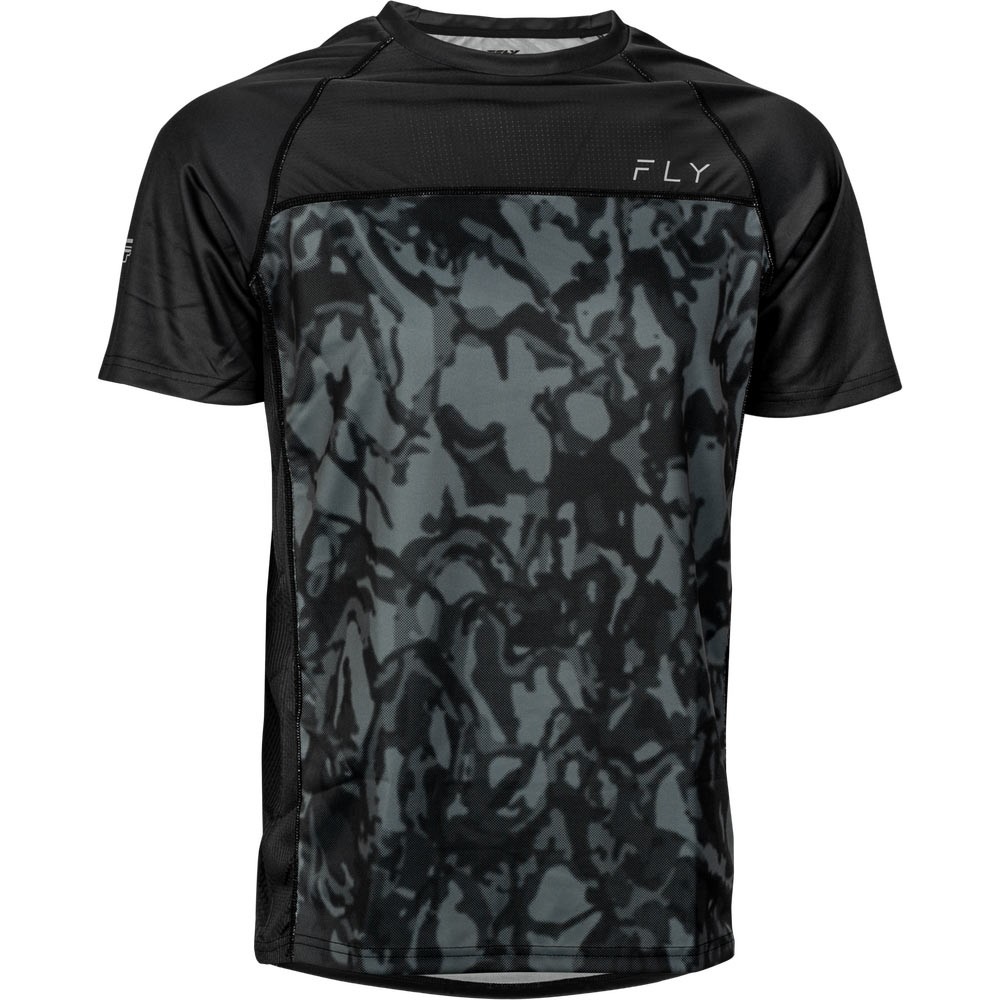 Fly Racing Super D Jersey Small Dark Gray Camo / Black