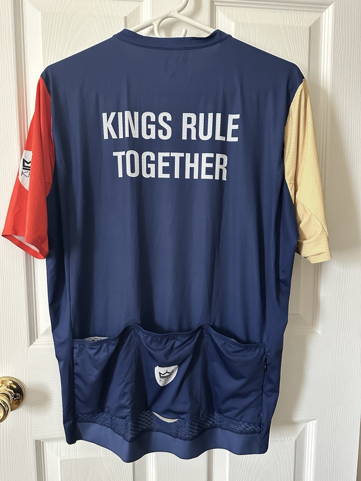 KRT Kings Rule Together Cycling Shirt Yellow/Navy/Red Sz 4XL