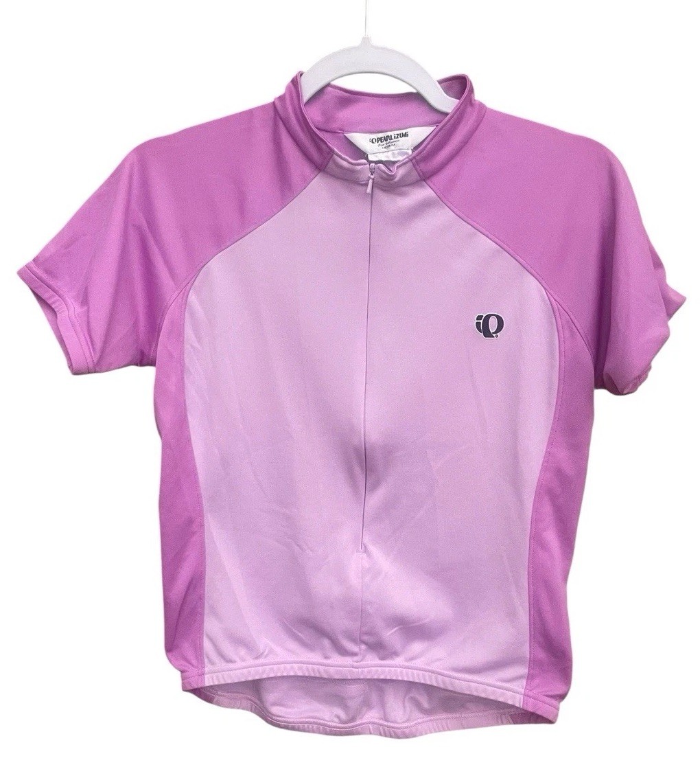 Pearl Izumi Women’s Size Medium Cycling Shirt Bike Front Zip Logo Colorblock