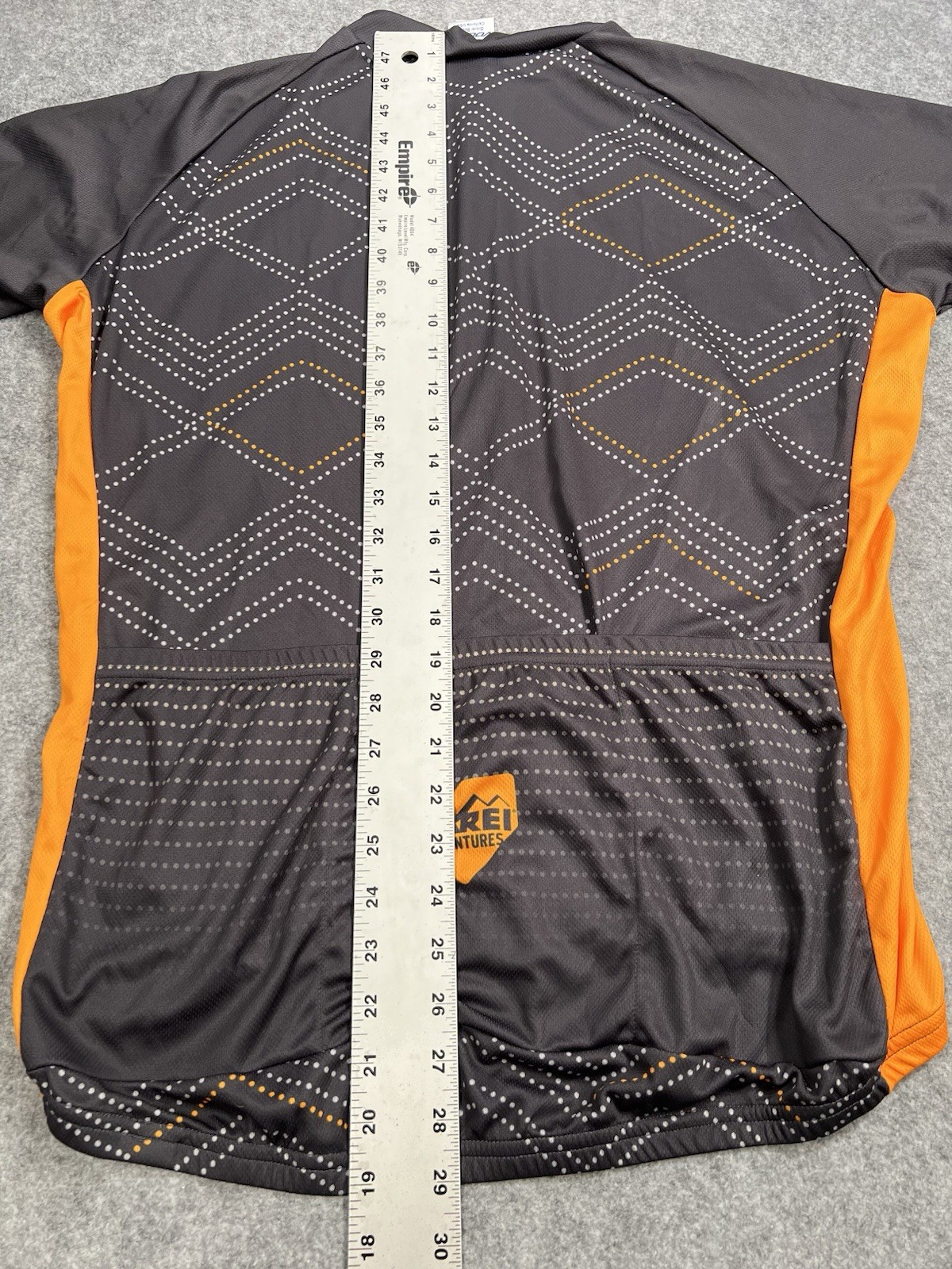 Voler REI Adventures Cycling Jersey Men’s XL 3/4 Zip Biking gray orange