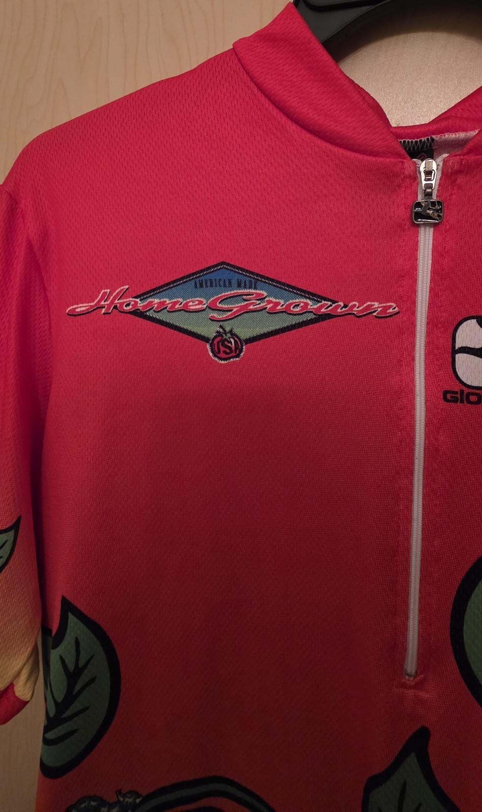 Giordana Men’s Graphic Pt 1/2 Zip Front Cycling Jersey Top w Back Pocket Size ?