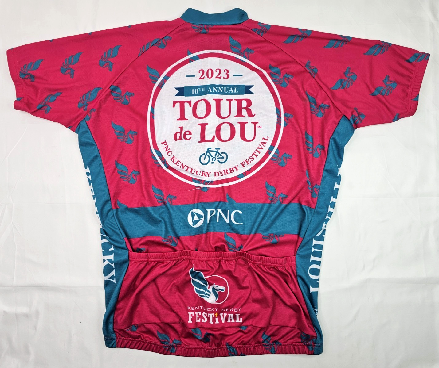Peak 1 Sports Cycling Jersey Unisex 2XL (48″ Chest) Tour de Lou Kentucky Derby