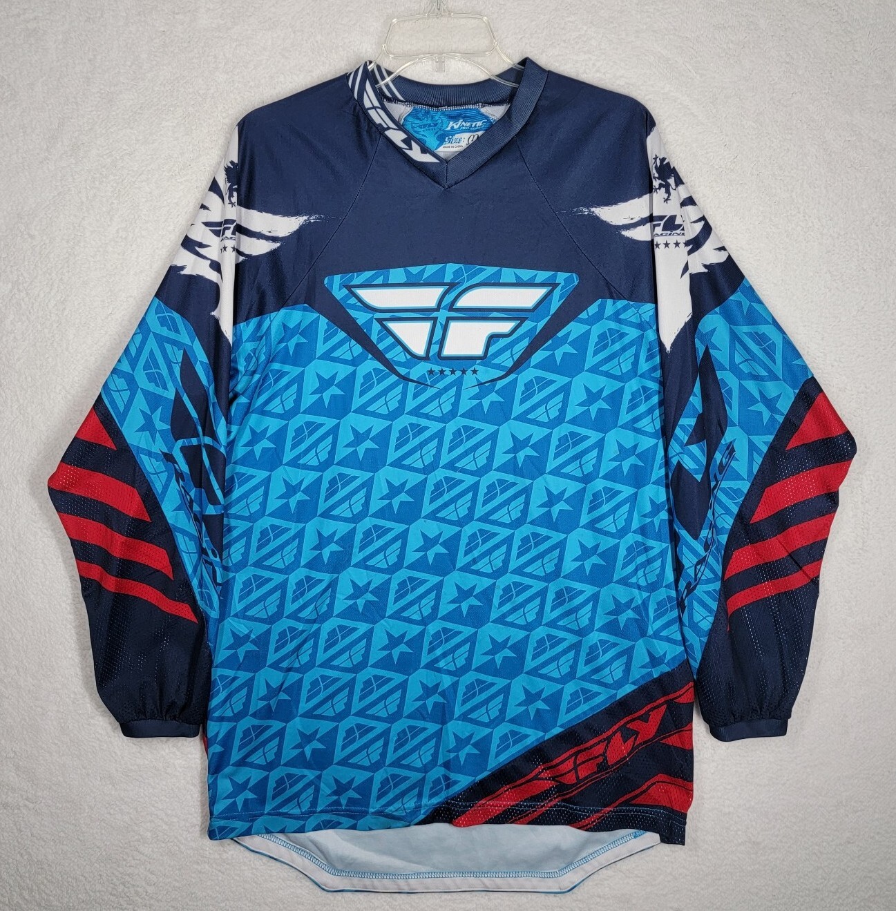 Fly Racing Kinetic Motocross Jersey Long Sleeve Shirt Men’s Size M