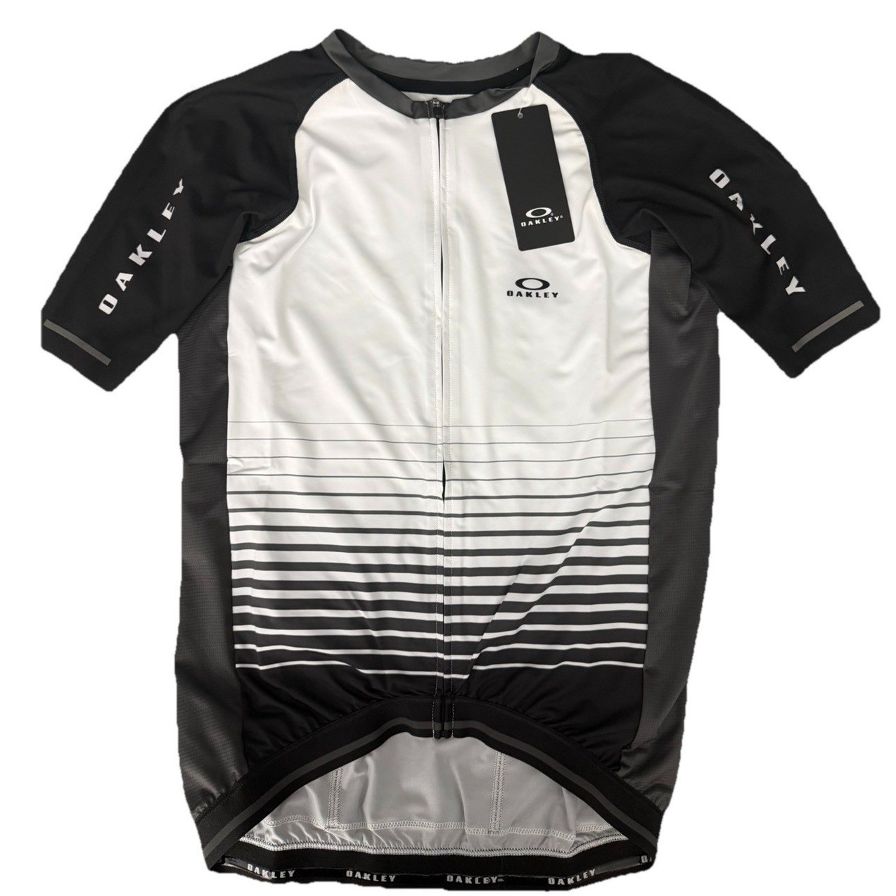 Oakley Men’s Icon Jersey 2.0 White Full Zip Short Sleeve Cycling Jersey Size S