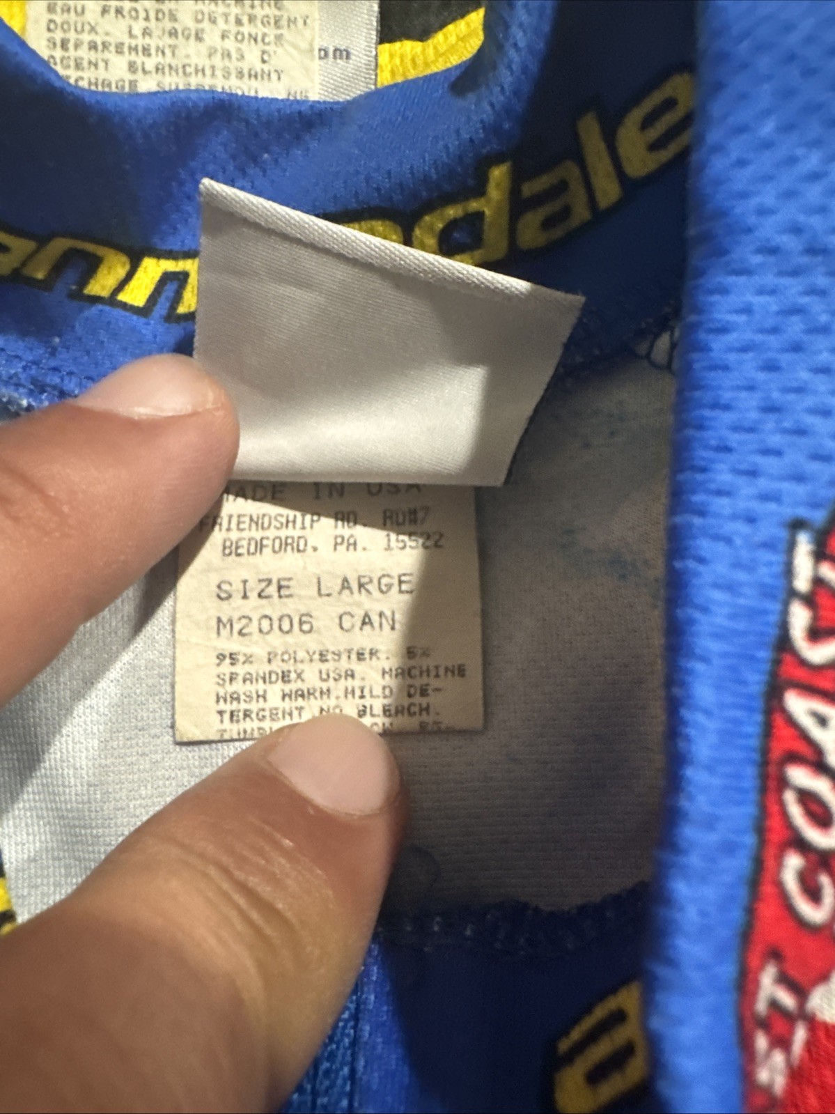 Cannondale GU Michelin Vintage Jersey Cycling Bike T-Shirt Size Large Zip