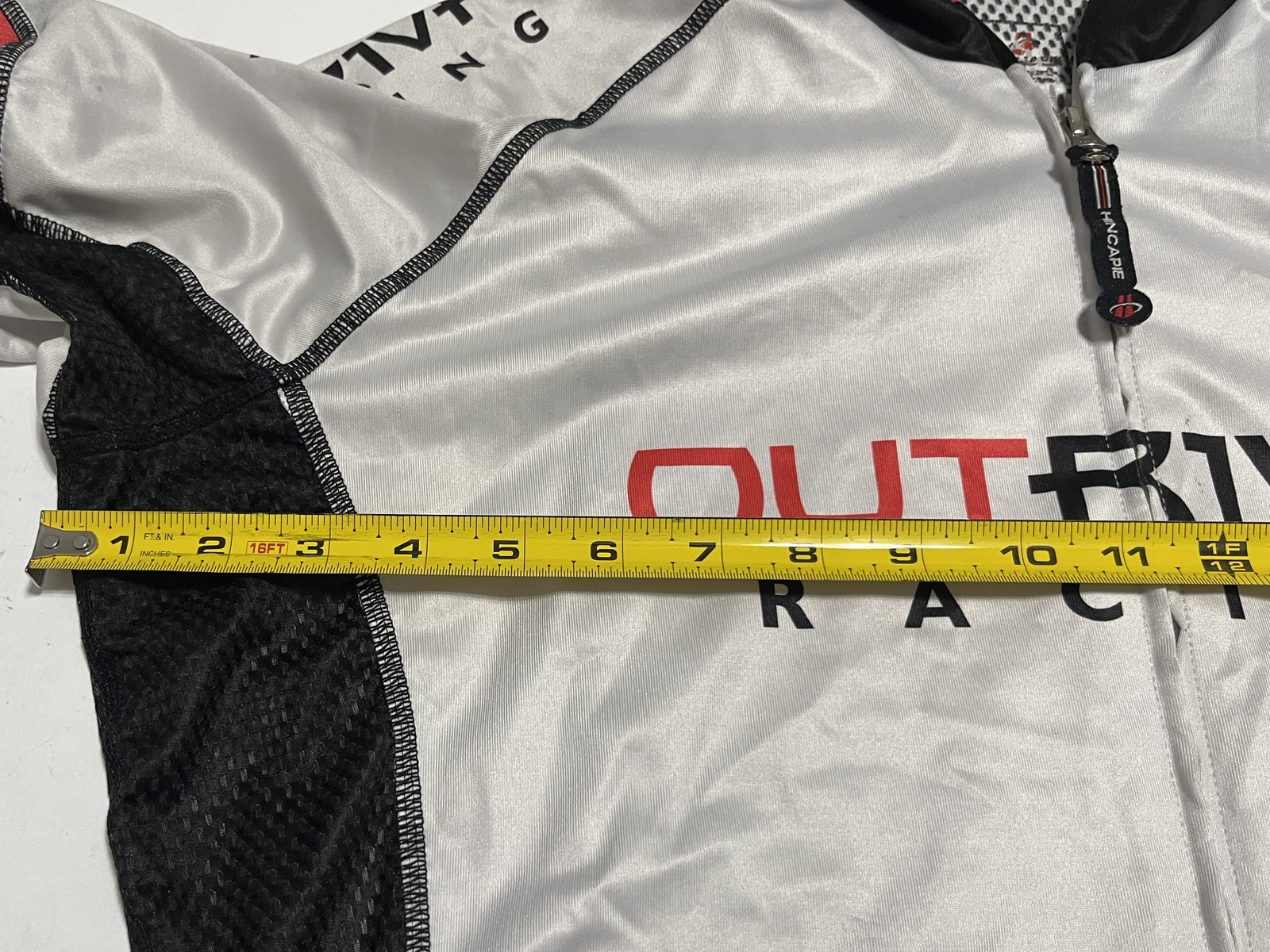 Hincapie Outrival Racing Cycling Jersey Men’s L/XL White Black Red Short Sleeve