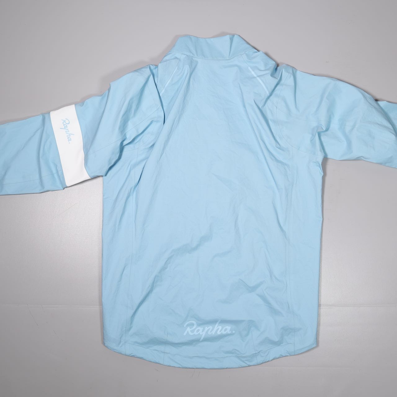 Rapha Core Cycling Rain Jacket Blue 100% Nylon Full Zip Women’s size Small