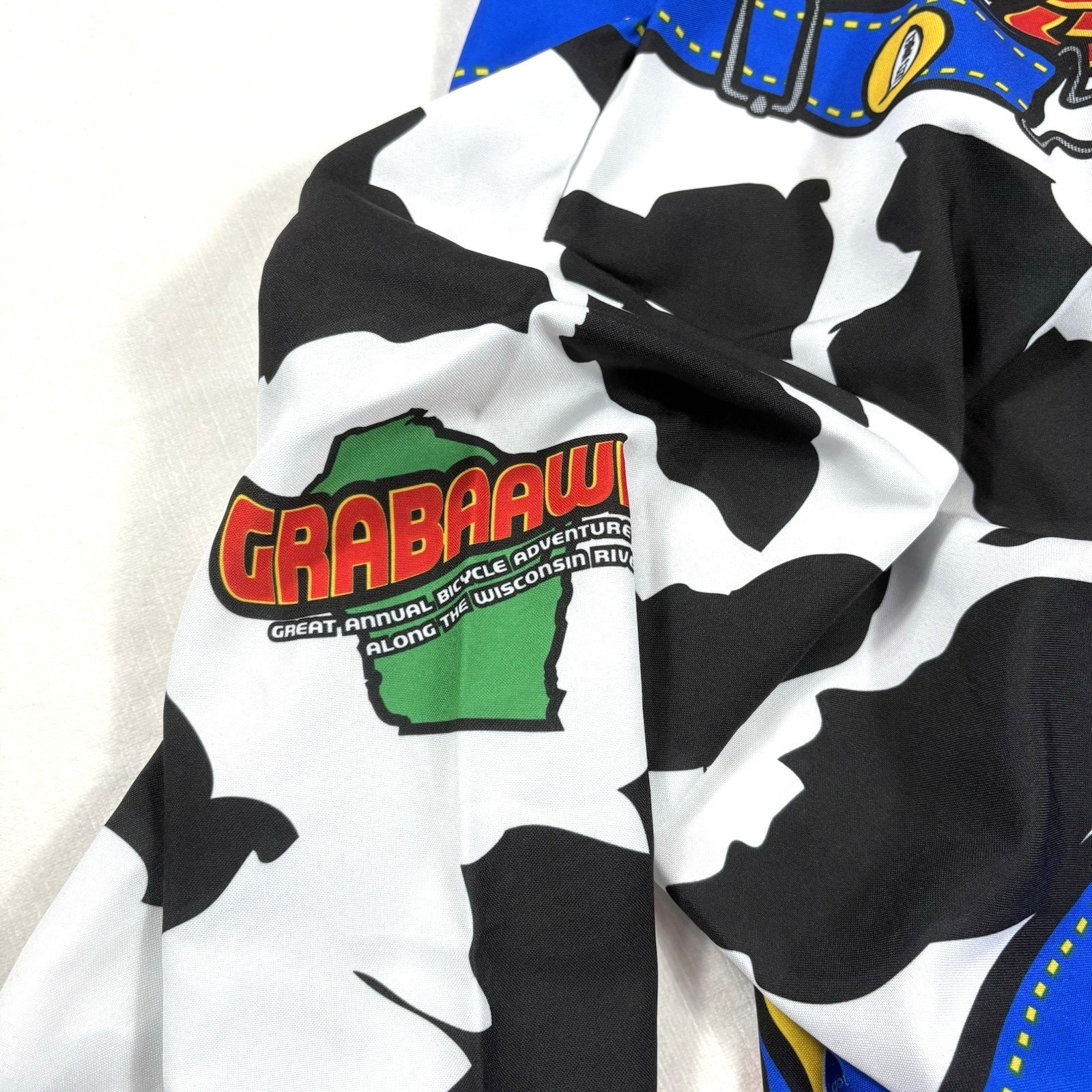 Revi Cycling Jersey Size 3XL Long Sleeve USA Wisconsin Cow Dairy Cheese GRABAAWR