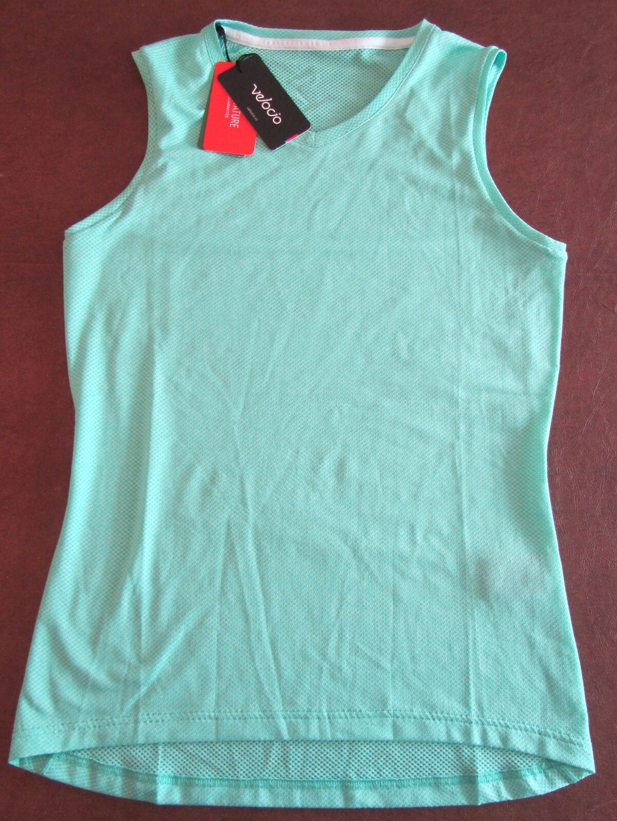 New Velocio Women’s Radiator SL Sleeveless Tee Celeste Teal Green, Size Medium
