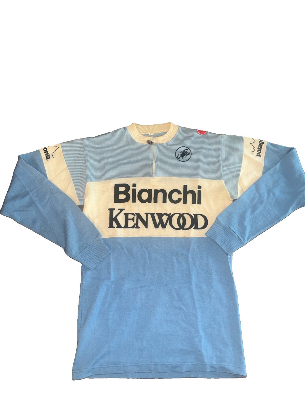 Castelli Blanchi Kenwood Wool Cycling Jersey Patagonia 80’s Made In Italy Sz 4