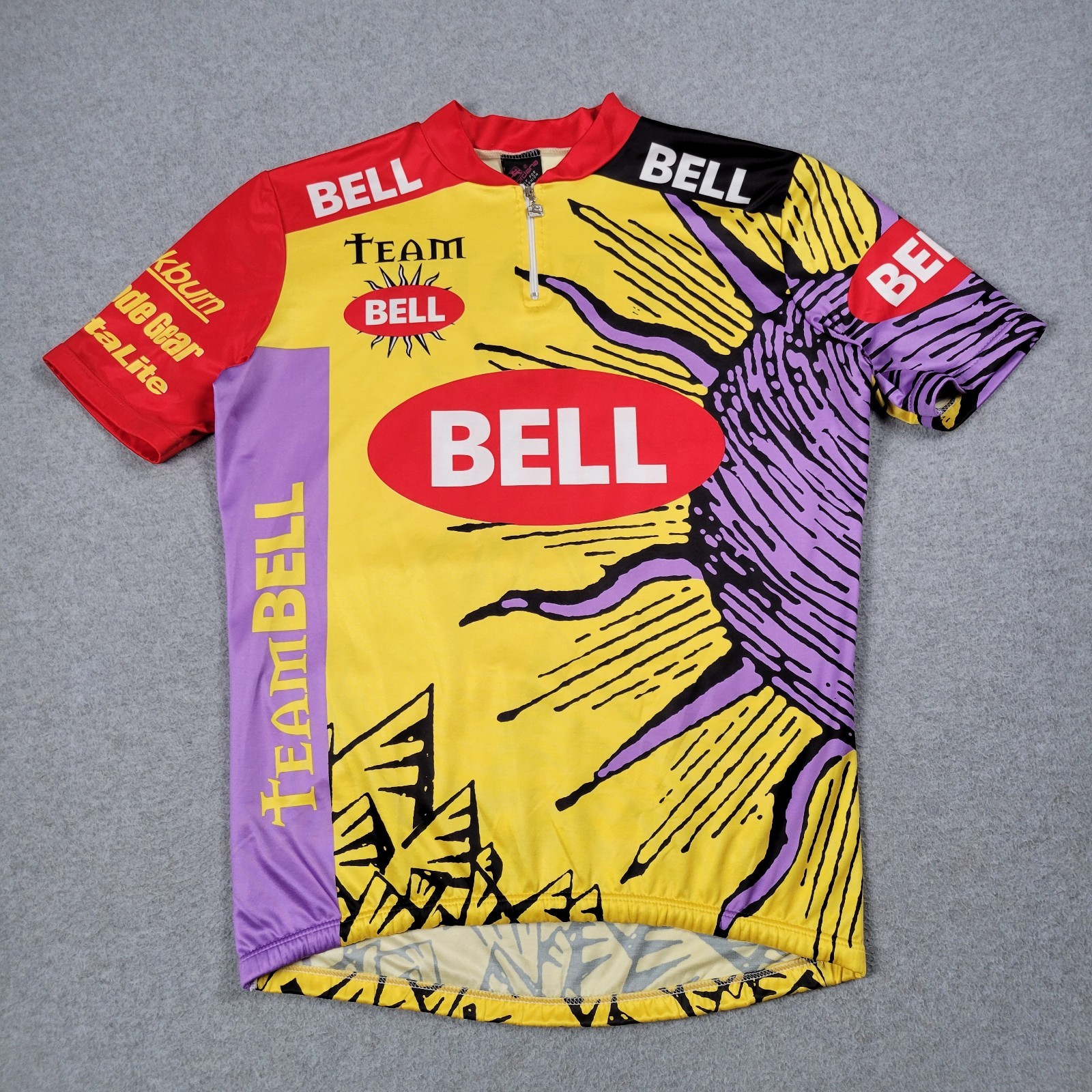 Giordana Cycling Jersey Men 2XL Team Bell Center Big Logo Geometric Colorful