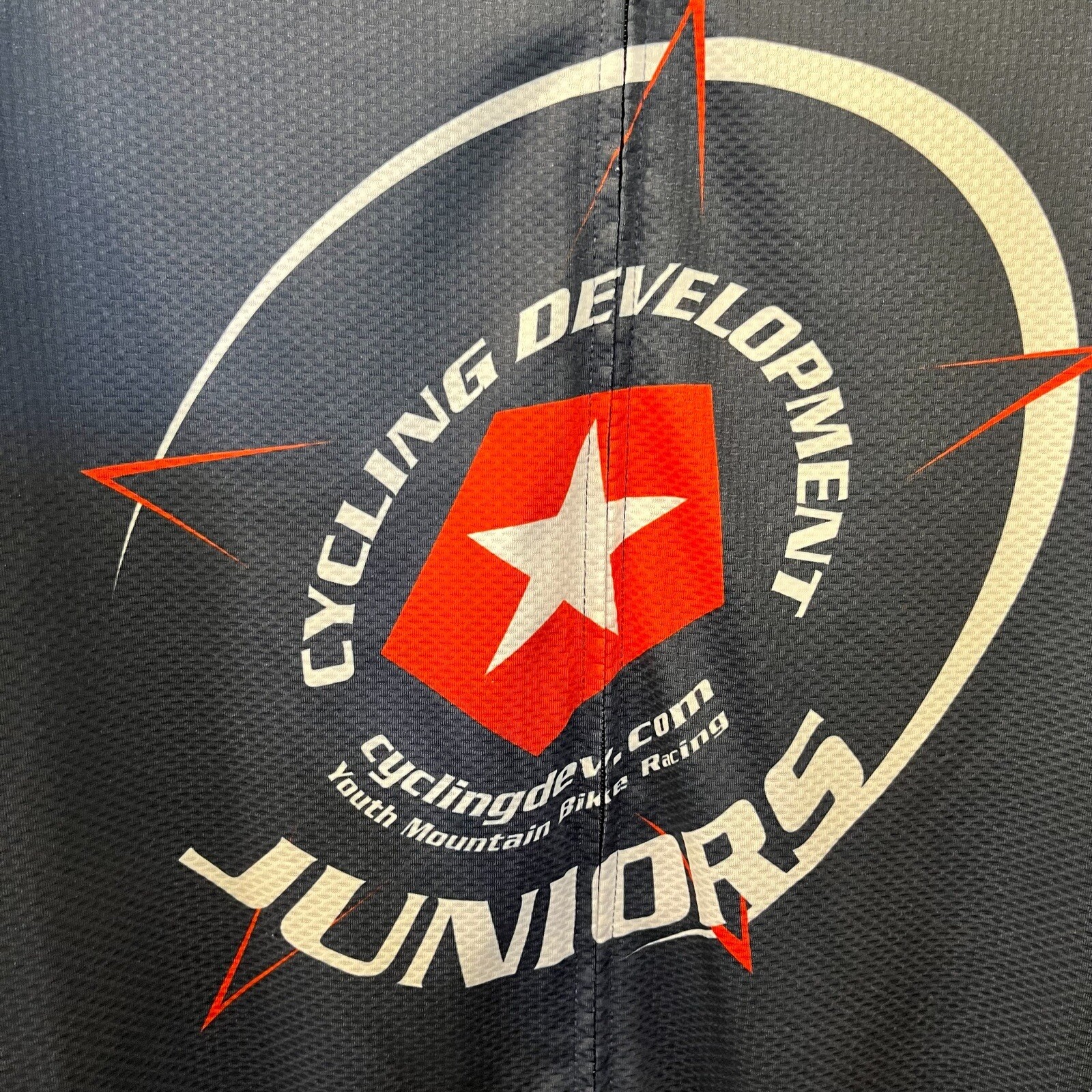 Jakroo Cycling Jersey Mens Medium Blue Juniors Development Bike Shirt Race Team