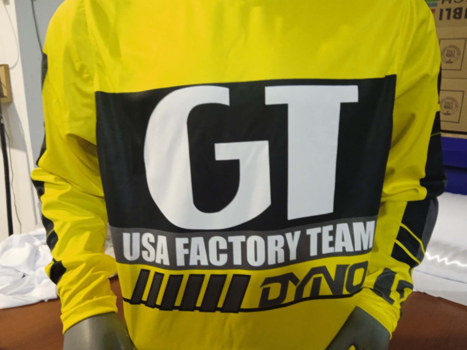 GT OLD SCHOOL BIKE JERSEY CLASSIC BMX JERSEY RACE BIKE SHIRT BMX YELLOW BLACK L