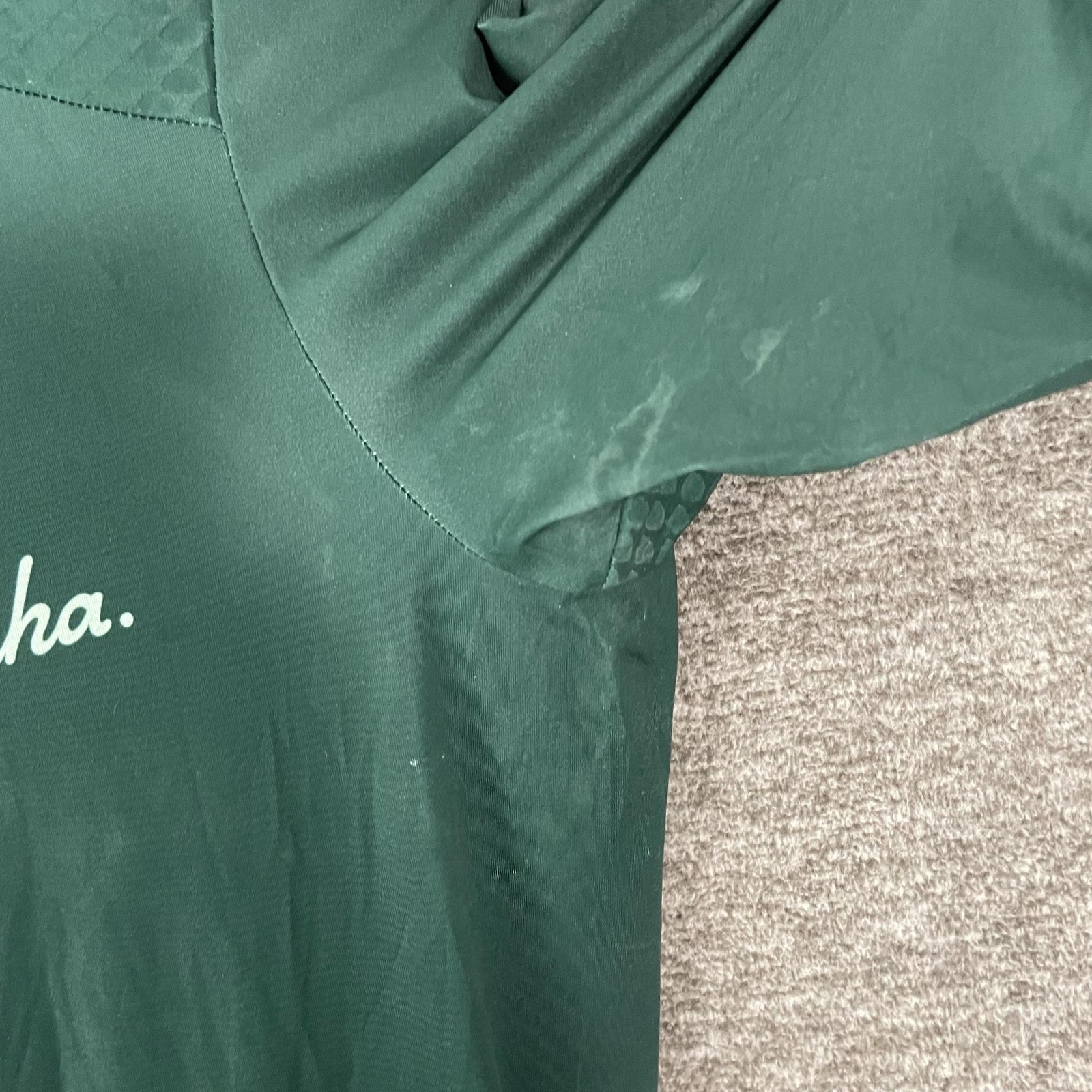 Rapha Pro Team Aerosuit Skinsuit Mens Medium Green Fount Cycling Short Sleeve