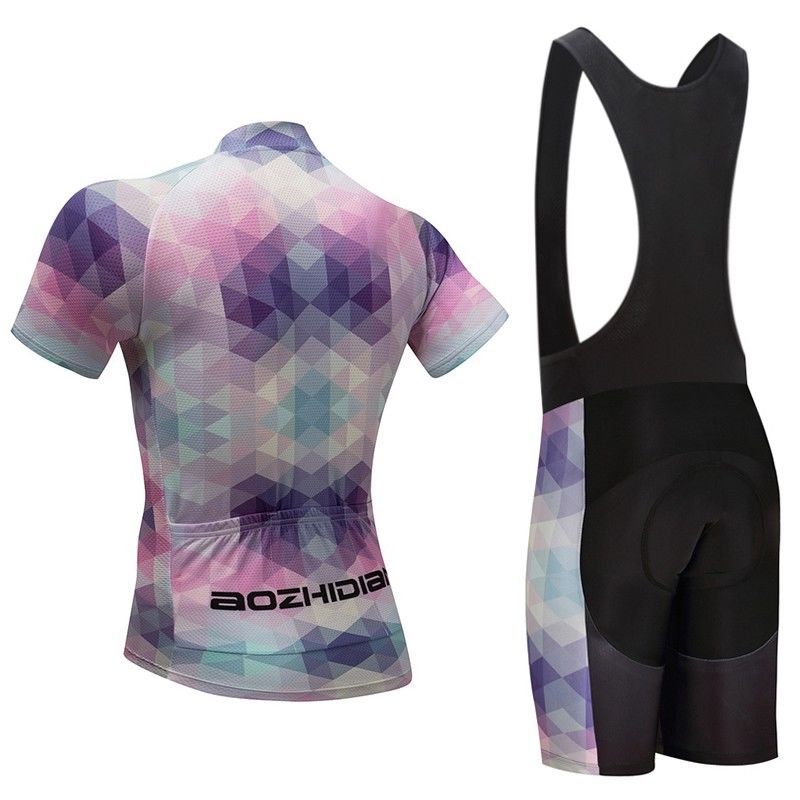 Women’s Bike Clothing Short Sleeve Cycling Jersey and (Bib) Shorts Padded Kit
