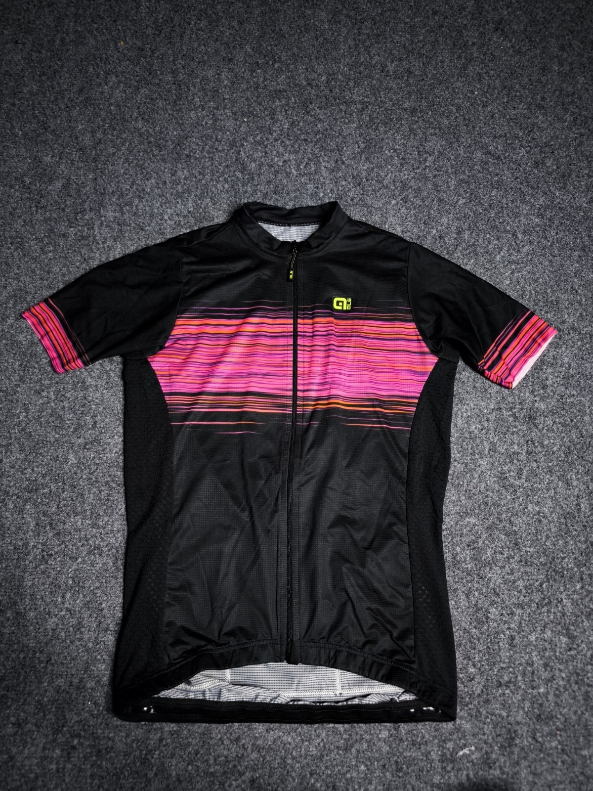 Women’s ALÉ Solid Start Black/Magenta Short Sleeve Jersey , Size S , Pro Equipm
