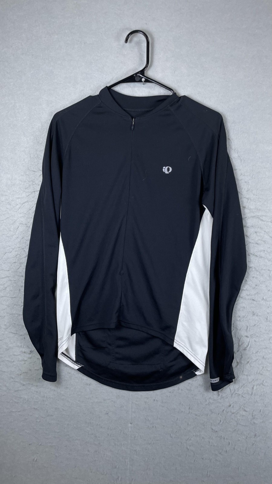 Pearl Izumi Thermal Cycling Jersey Mens Medium Black White Full Zip Bike Shirt