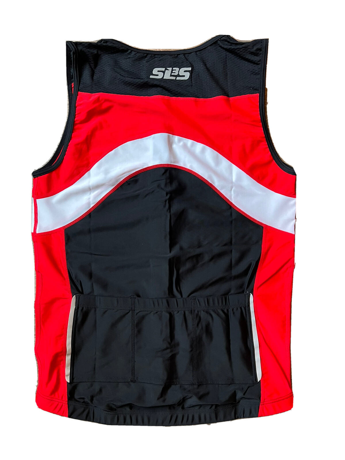 SLS3 Men’s Triathlon Top /Sleeveless Bike Jersey /Full Zipper/Men’s Large