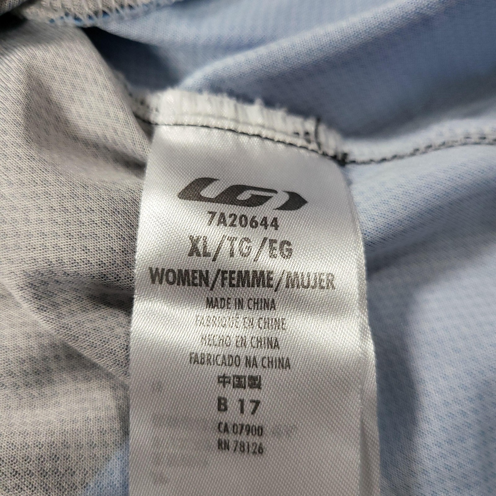 Louis Garneau Cycling Jersey Womens XL Black Blue 1/2 Zip Pockets Bike Backroads