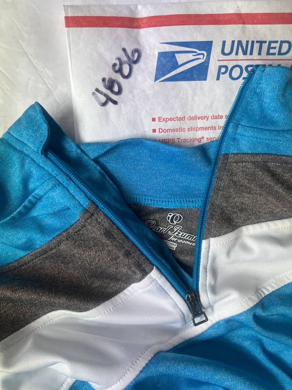 Pearl Izumi Women’s Cycling Jersey Medium Blue Full Zip Lightweight Pockets