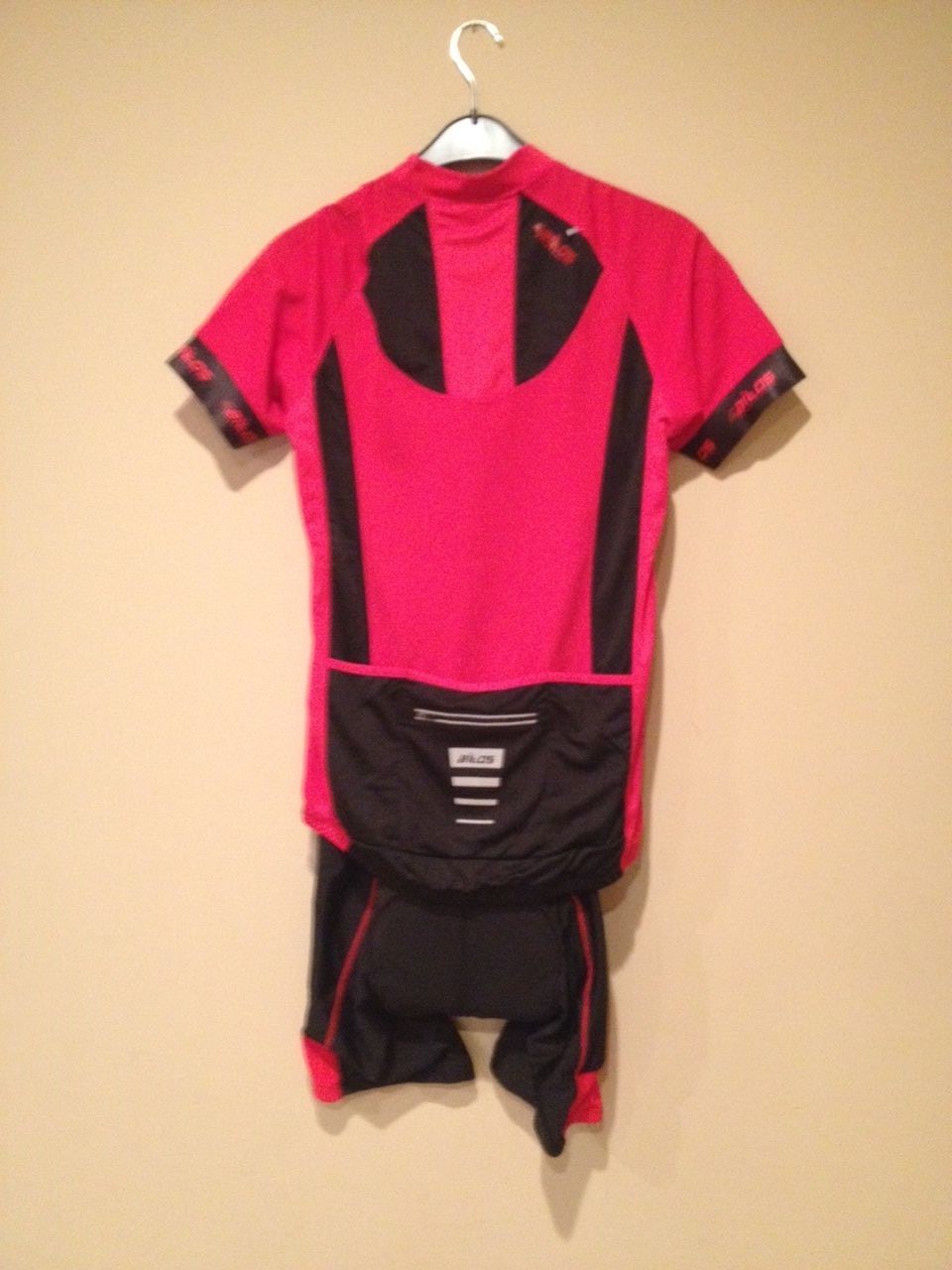 Mens Cycling Jersey & Bib Short, Dry Wicking Polyester, Full Zipper, Race Fit