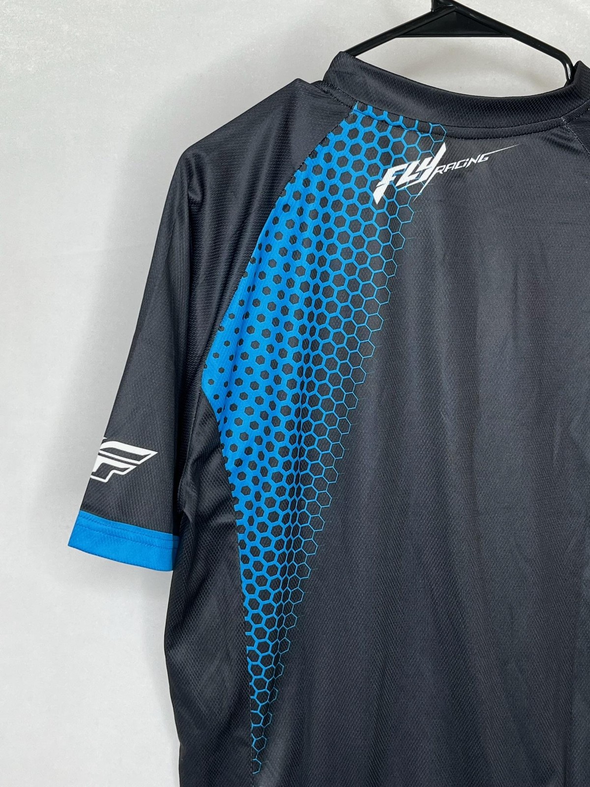 Fly Racing Cycling Jersey Shirt XL Black Short Sleeve Mens Full Zip Quick Dry