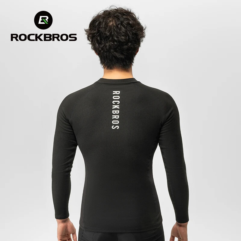 ROCKBROS Winter Cycling Base Layers Absorb Sweat Breathable Fleece Bicycle Shirt