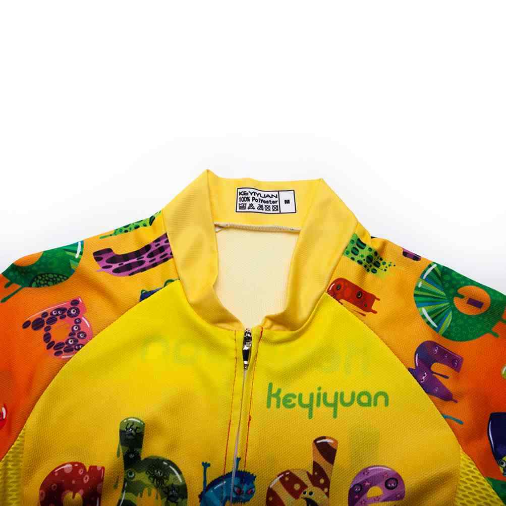 Kids Cycle Clothing Children Reflective Cycling Jersey and Padded Shorts Kit