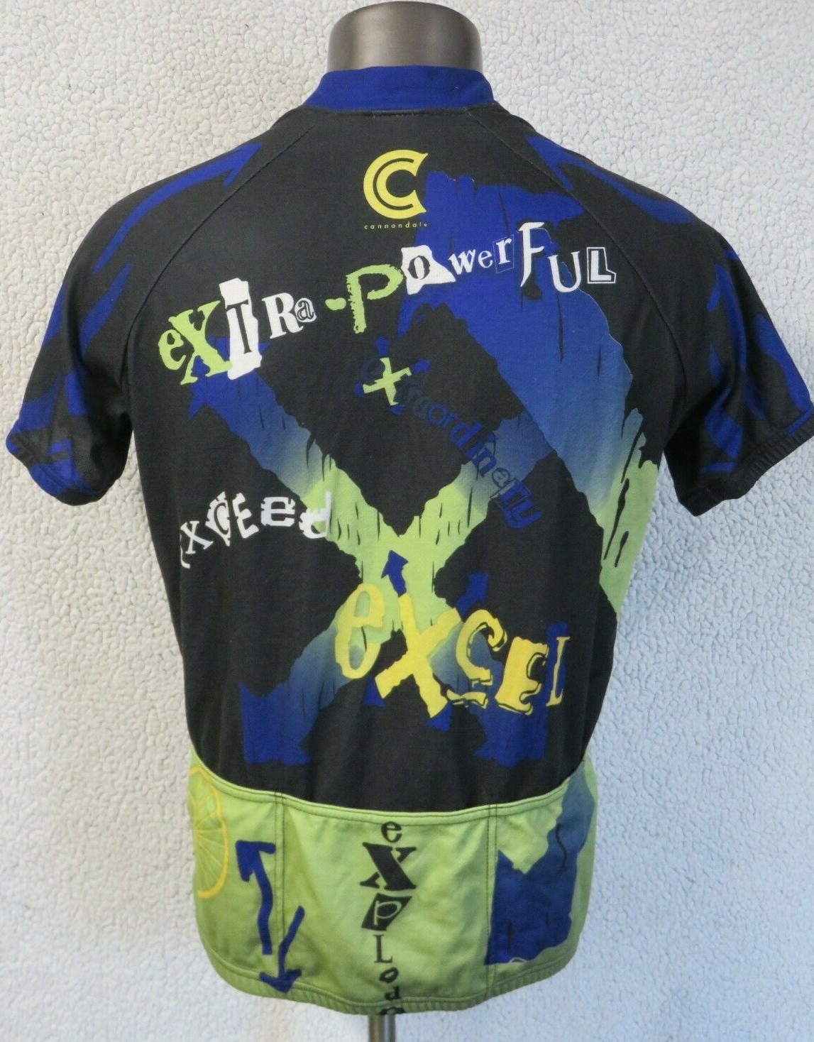 Mens Vintage Cannondale 1/2 Zip Made In USA Cycling Jersey Xtreme Extra Light L