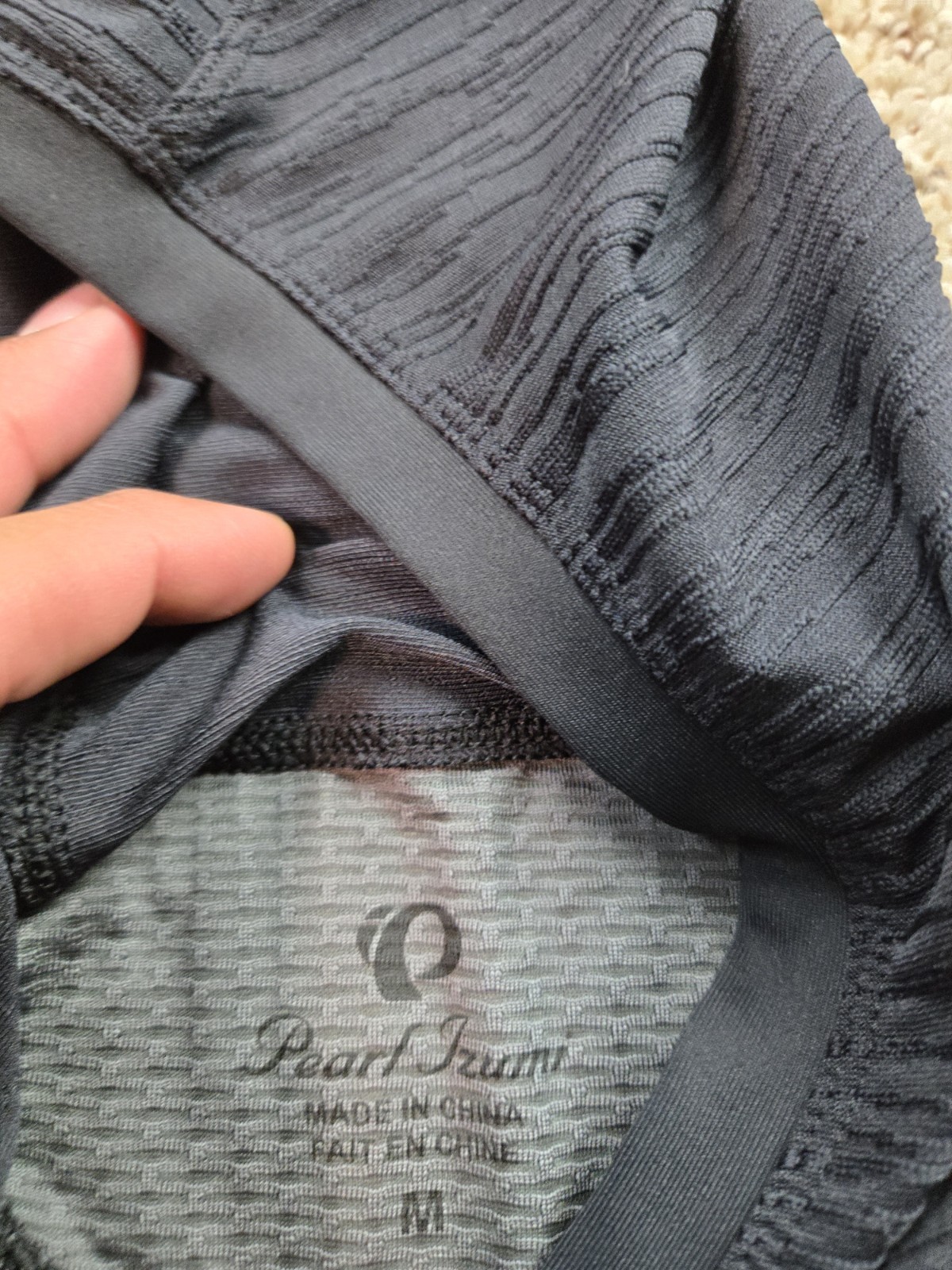 Pearl Izumi Cycling Hoodie Pullover Womens Medium Black Stretch Long Sleeve