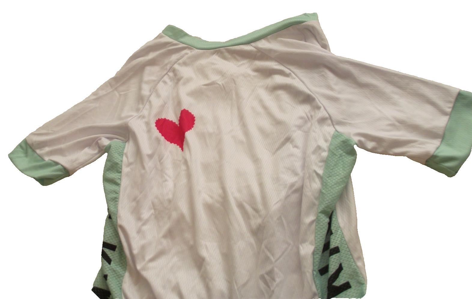 2XL Unbranded Full Zip White/Pale Green Cycling Jersey Cycles Women Al