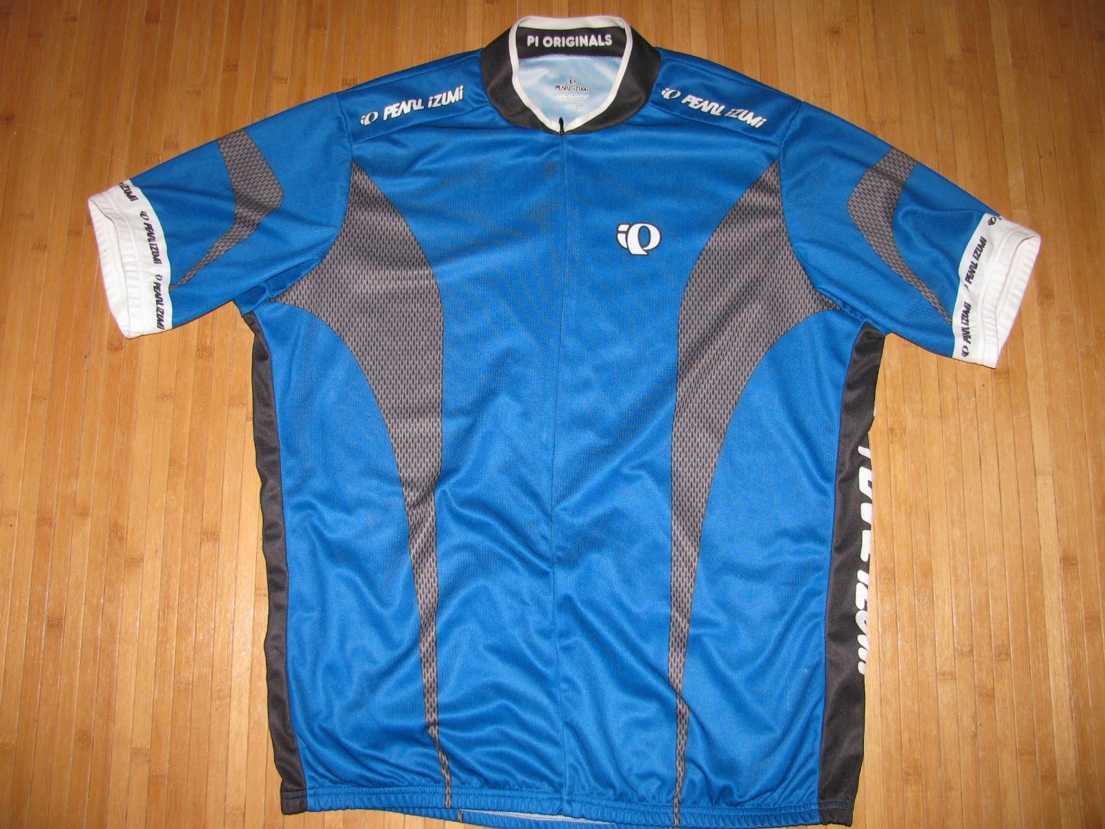 PEARL IZUMI ORIGINALS Cycle JERSEY Bicycle Shirt Size XL Poly BLUE BLACK & GRAY