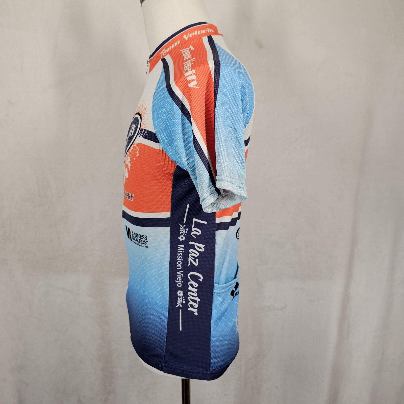 Voler Velocity La Habra Cyclery Jersey Mens Medium USA Cycling Shirt Full Zip
