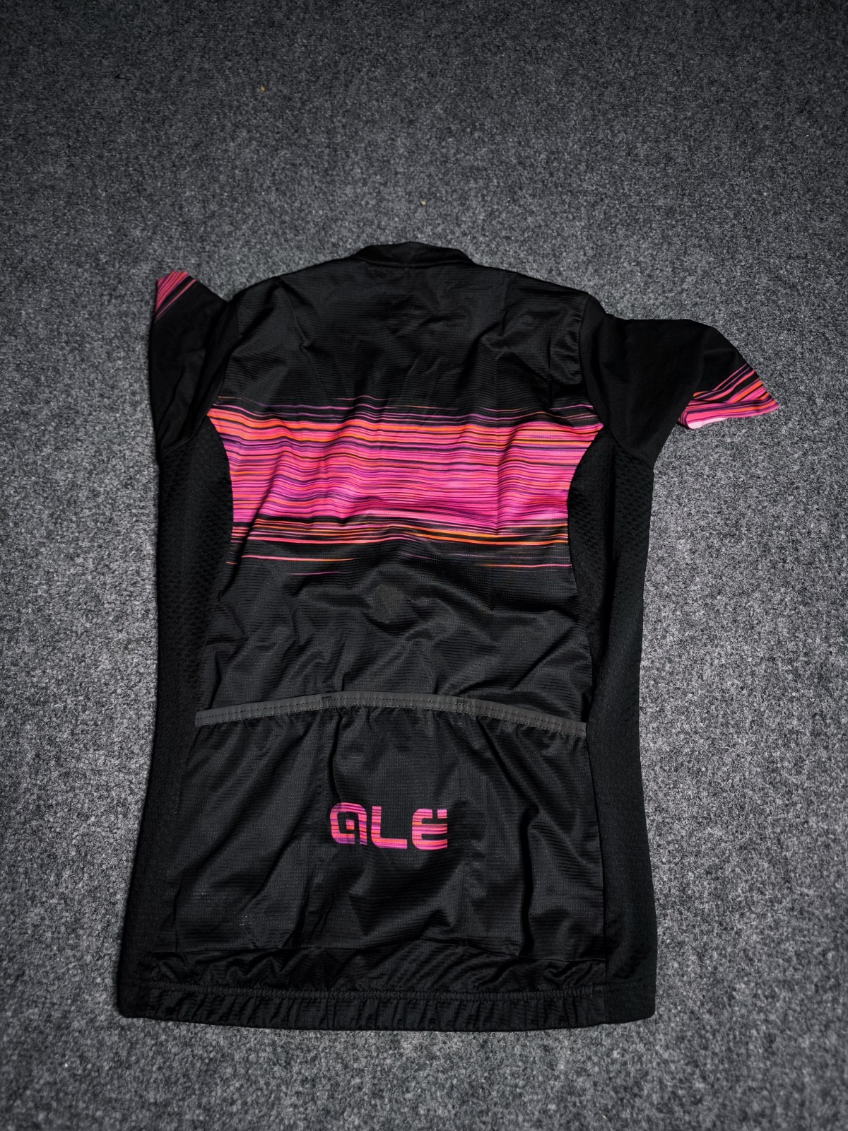 Women’s ALÉ Solid Start Black/Magenta Short Sleeve Jersey , Size S , Pro Equipm