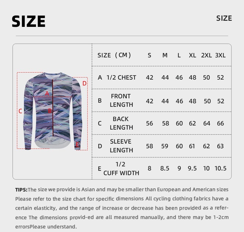 YKYW Summer Cycling Jersey Soft Light Breathable MTB Maillot long Sleeve Shirt